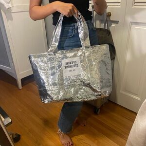 Opening Ceremony Metallic Silver Tote